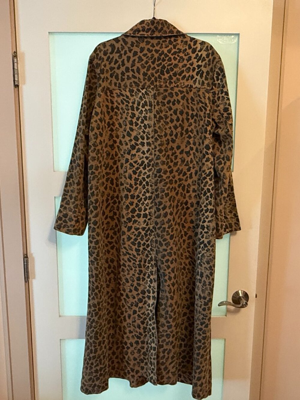 NWOT - Free People - We The Free Monique Denim Duster - Cheetah - Sz Large - Picture 7 of 8